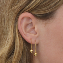 Gold Short Ball Drop Earrings