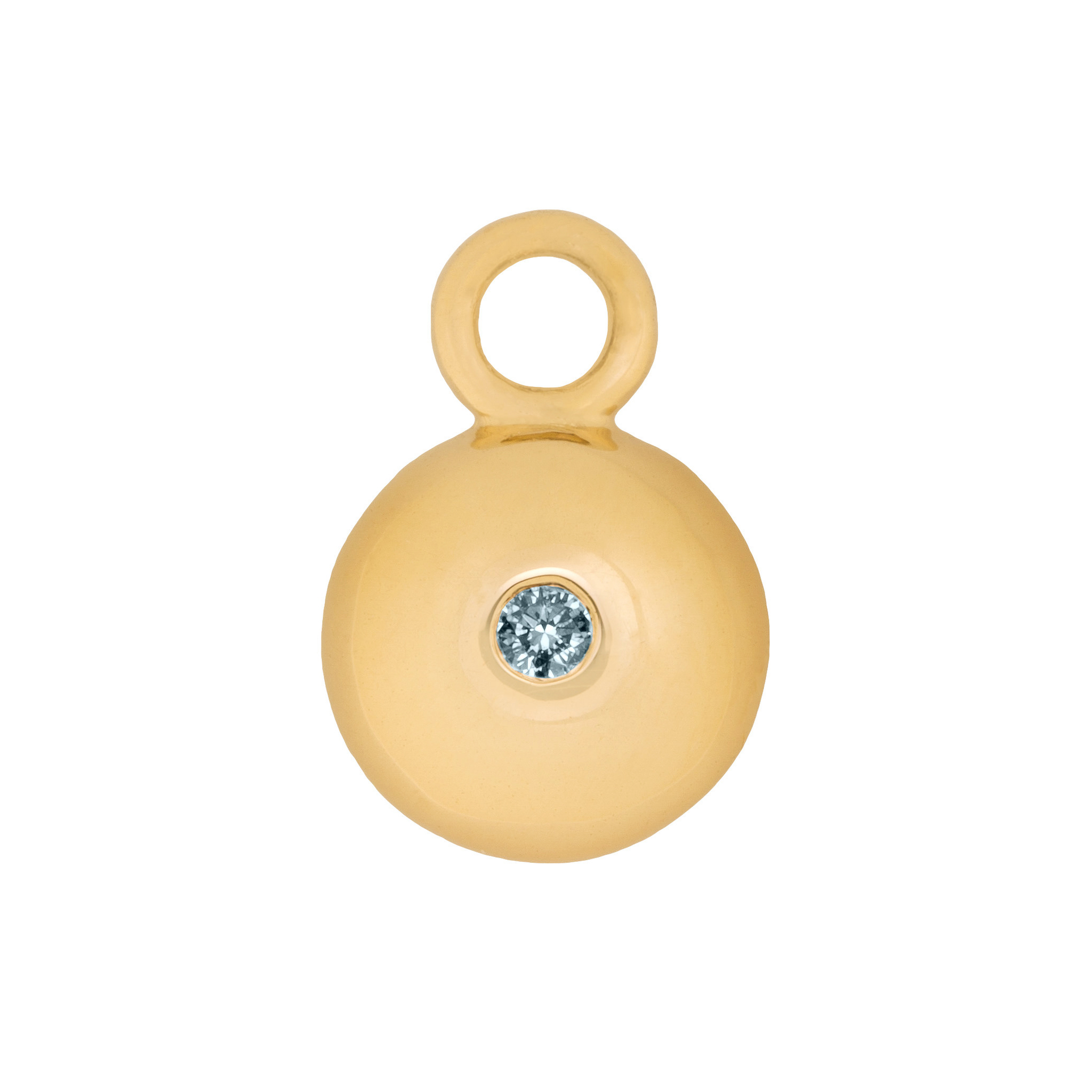 Aquamarine Dome Charm