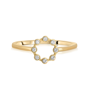 Small Diamond Circle Ring