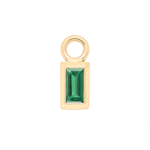 Emerald Baguette Charm