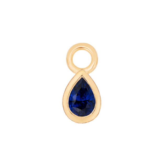 Sapphire Pear Charm